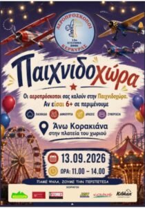 Αφίσα της Παιχνιδοχώρας του 13ου Συστήματος Αεροπροσκόπων Κέρκυρας